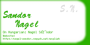 sandor nagel business card